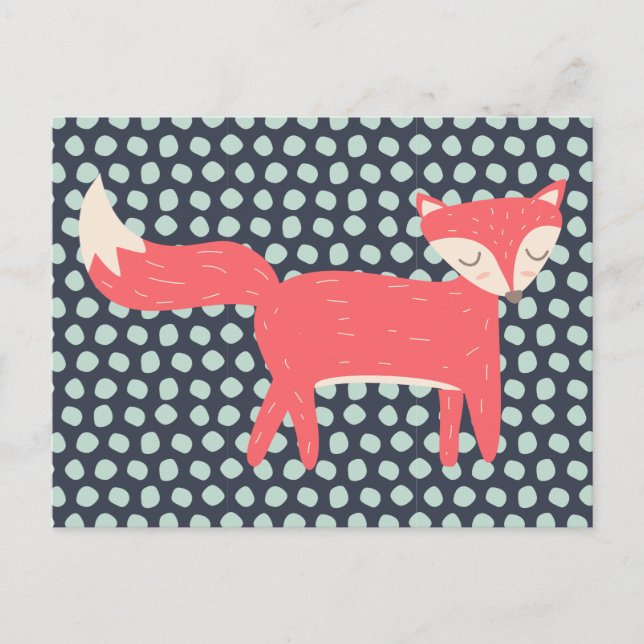 Carte Postale Retro Fox (Devant)