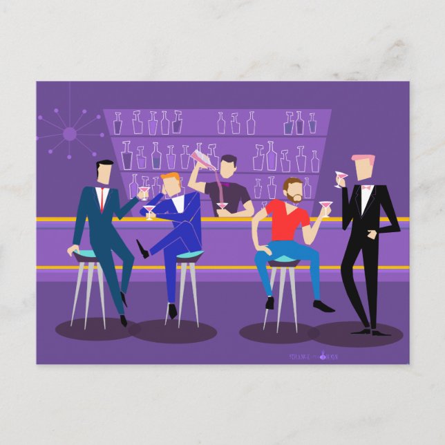 Carte postale Retro Gay Bar (Devant)