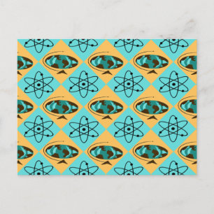 Carte Postale Retro Harlequin Globe Trotter