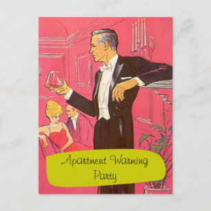 Carte Postale Retro Homme Toast Toasts Fête de cha