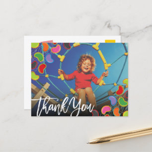 Carte Postale Retro Jellybeans Pop Kids Photo Anniversaire Merci