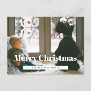 Carte Postale Retro Joyeux Noël photo de famille