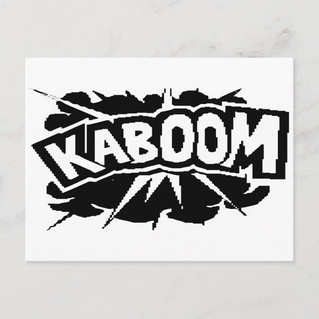 Carte Postale Retro KABOOM ! Blast - Noir & Blanc (Devant)