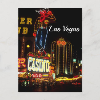 Carte Postale Retro Las Vegas Neon Signes voyage vintage