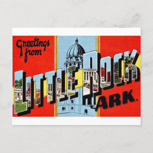 Carte postale rétro Little Rock Arkansas