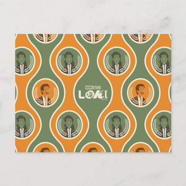 Carte Postale Retro Loki & Mobius Motif (Devant)