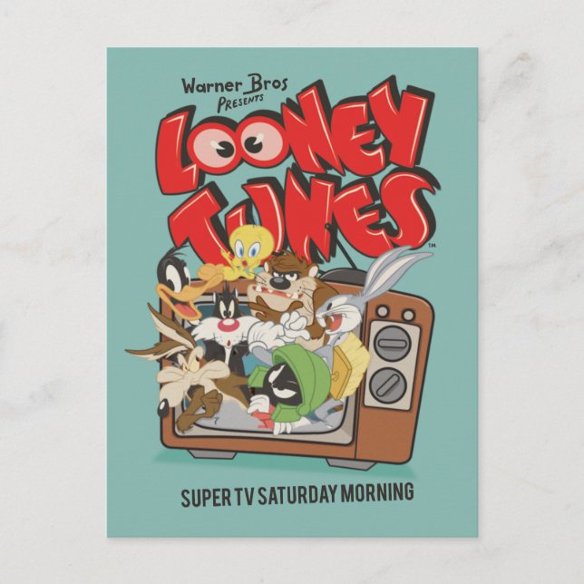 Carte Postale Rétro LOONEY TUNES™ Éclatant de la télévision (Devant)