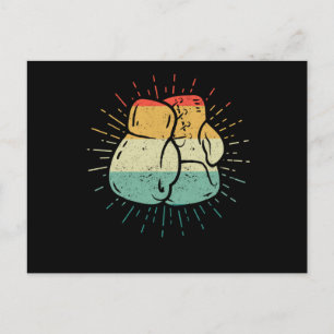 Carte Postale Retro Love Boxer Lover Boxer Gants Drôle
