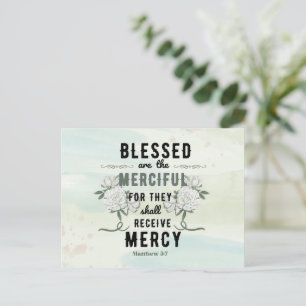 Carte postale Retro Matthew 5:7 Bible Verse