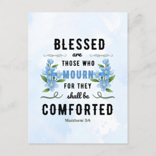 Carte Postale Rétro Matthieu 5:4 Verset biblique
