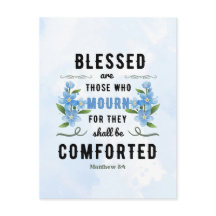 Rétro Matthieu 5:4 Verset biblique