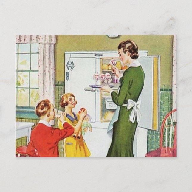 Carte Postale Rétro-ménagère (Devant)