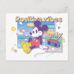 Carte Postale Retro Mickey Vibes Positives Uniquement