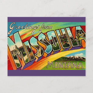 Carte Postale Rétro Missoula MT