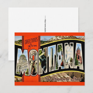 Carte postale rétro Montana