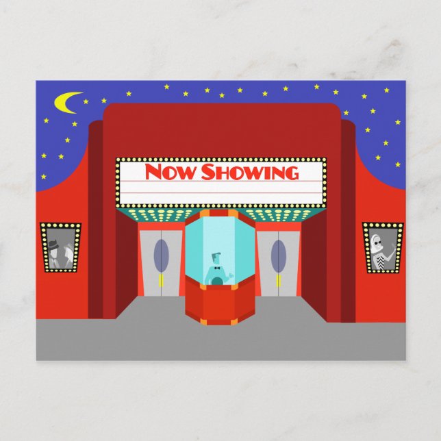 Carte postale Retro Movie Theater (Devant)