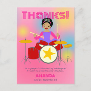 Carte Postale Retro music girls band Birthday Party