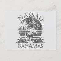 Carte postale Retro Nassau Bahamas