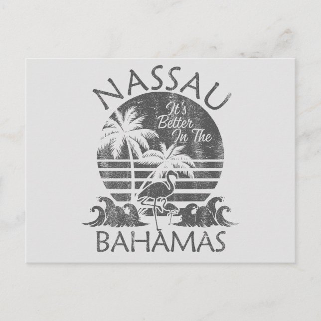 Carte postale Retro Nassau Bahamas (Devant)
