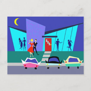Carte postale Retro Open House Party