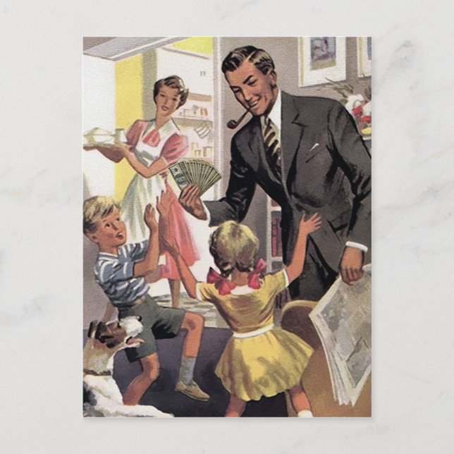 Carte postale Retro Papa (Devant)