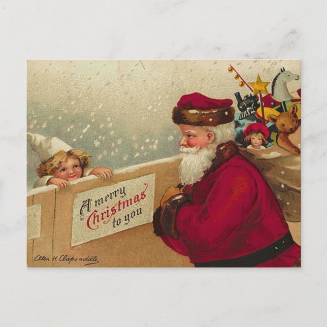 Carte postale Retro Père Noël (Devant)
