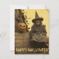 Retro Photographie éffrayant Halloween fille dépla