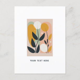 Carte postale Retro, plante abstrait