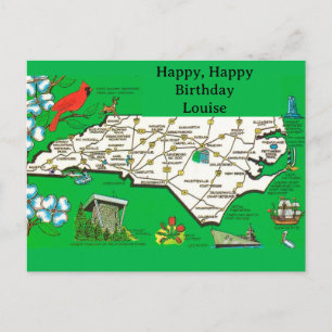 Carte postale rétro pour occasion en Caroline du N