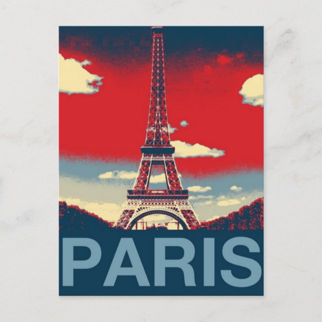 Carte Postale Rétro Publicité France Paris Tour Effiel (Devant)