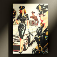 Retro Pulp Cop Girl