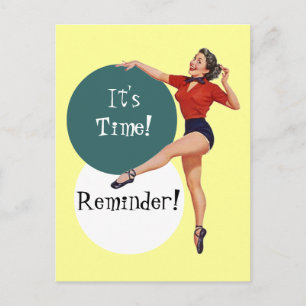 Carte postale Retro Rappel de rendez-vous de bonne