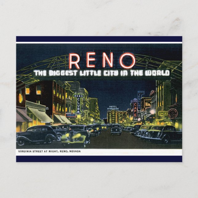 Carte Postale Retro Reno (Devant)