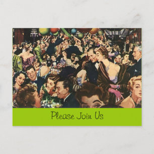 Carte postale Retro Retraite Party Bash Crowd Fest