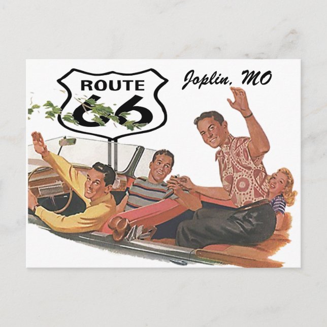 Carte Postale Retro Route 66 Arrêt Promo Road Trip (Devant)