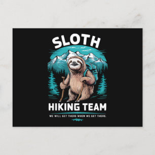 Carte Postale Retro Sloth Randonnée Team Cadeau Vintage