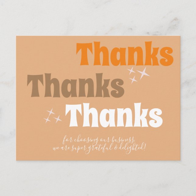 Carte Postale Retro Small Business Stars Merci Super (Devant)