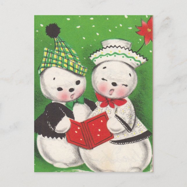 Carte postale Retro Snowman (Devant)