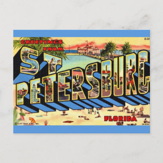 Carte Postale Rétro St Petersburg Floride 