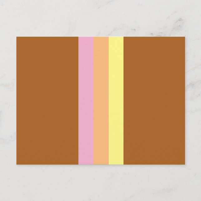 Carte Postale Retro Stripes (Orange Multi) (Devant)