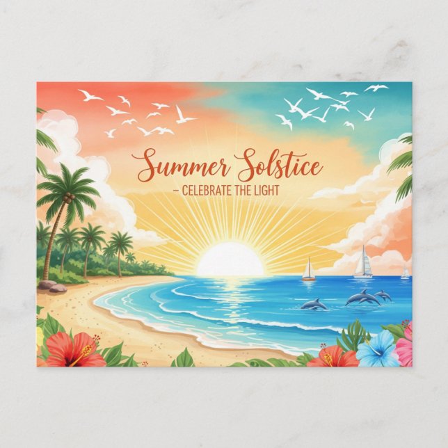 Carte Postale Rétro Summer Solstice (Devant)
