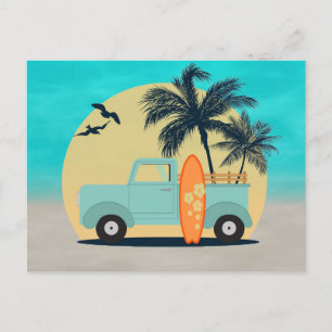 Carte postale Retro Surfing