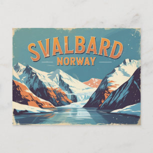 Carte Postale Rétro Svalbard gelé