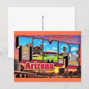 Carte postale rétro Tempe Arizona