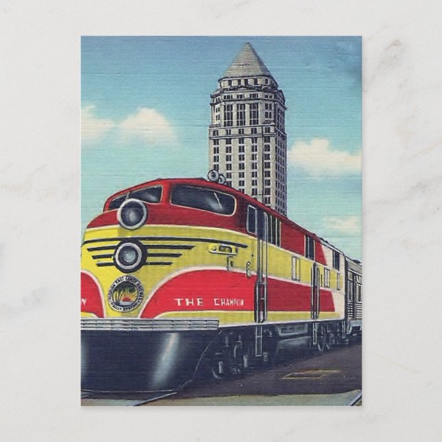 Carte Postale Retro Train Le Champion Miami Railways (Devant)