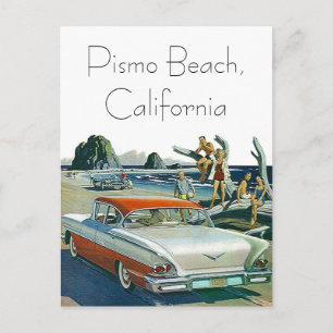 Carte Postale Retro Vintage Car Postcard Travel Road Trip Custom