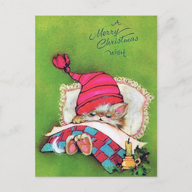 Carte postale Retro vintage Christmas (Devant)