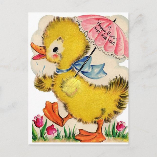 Carte postale Retro vintage de Pâques (Devant)