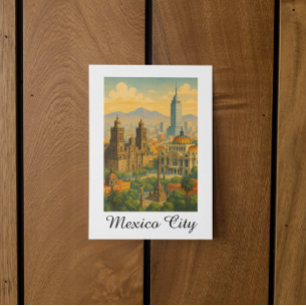 Carte Postale Retro Vintage Mexico City CDMX Travel