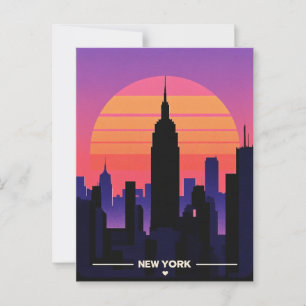 Carte Postale rétro vintage New York